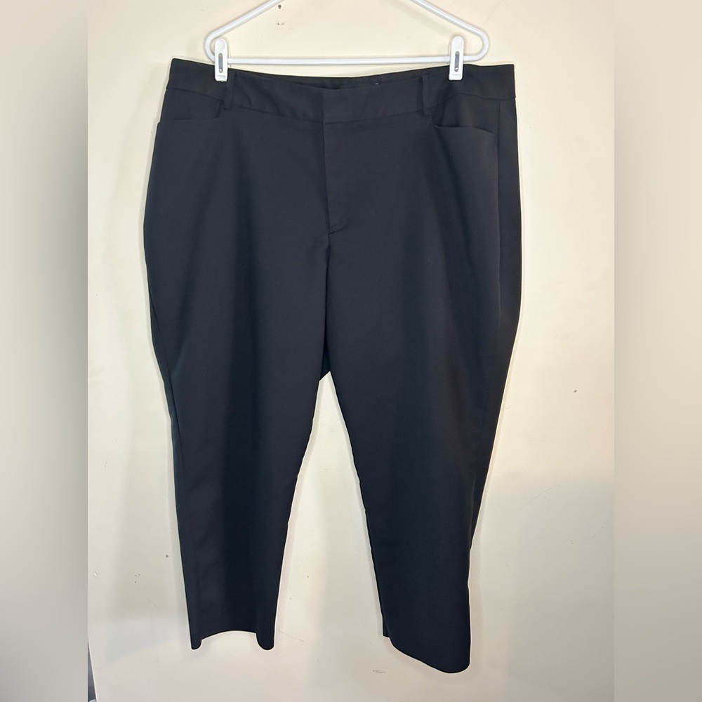 Eloquii 22V Black Kady Fit Double Weave Viola Fit Ankle Pant